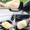 雙面羊毛手套 洗車手套 清潔 汽車 短毛 仿羊毛 輪框 擦車 輪框 玻璃 洗車工具